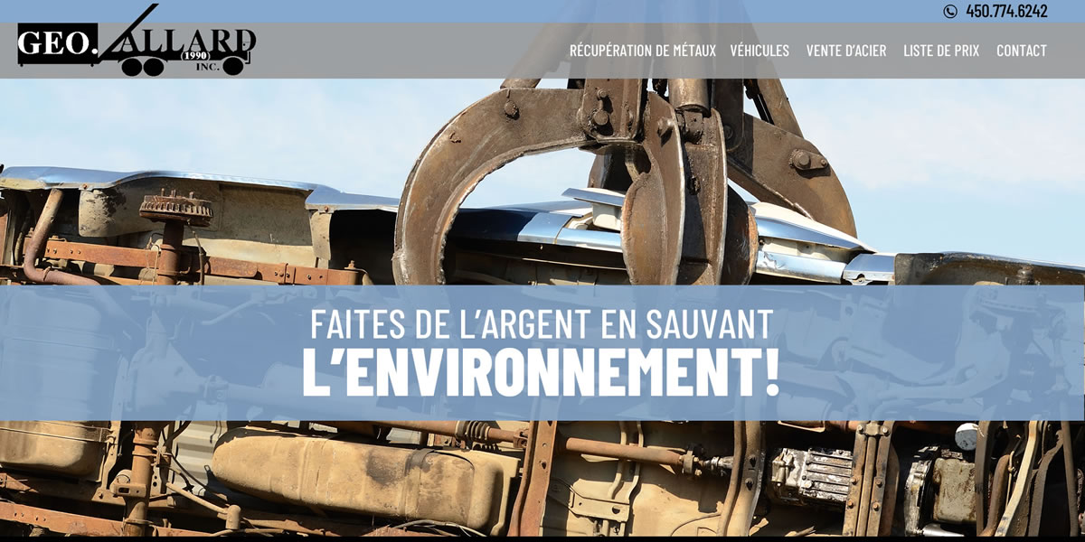 Récupération métaux SaintHyacinthe Geo Allard 1990 inc.